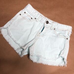 Free People Cut Off Shorts Light Wash 24